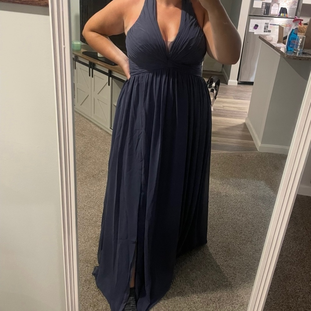 Purple/Blue Chiffon Azazie Bridesmaid / Formal Dress